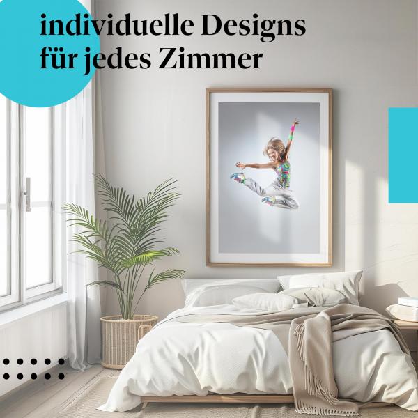 Schlafzimmer Deko: Lebensfreude mit "Tänzerin Sprung" Poster