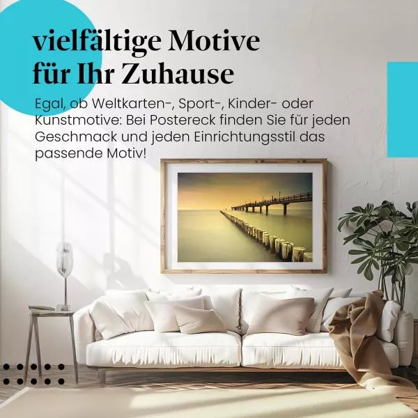 Abendstimmung am Steg: Meerblick | Postereck 1810 Abendstimmung am Steg: Meerblick | Postereck 1810