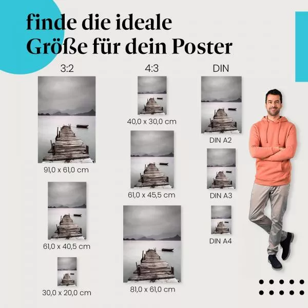 Einsamer Steg: Ruhe am Wasser | Postereck 0136 Einsamer Steg: Ruhe am Wasser | Postereck 0136