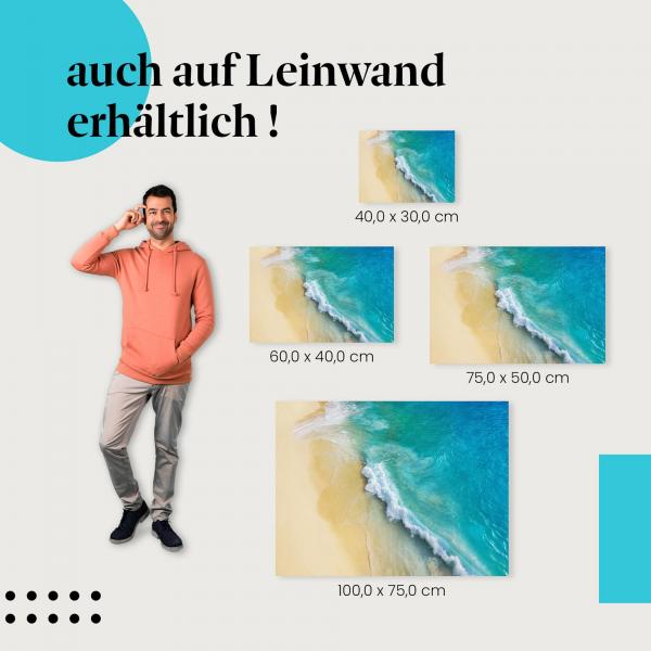 Strand: Leinwandbild. Türkisblau, Vogelperspektive, Paradies.