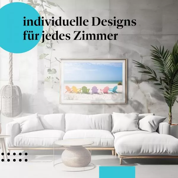 Farbenfrohe Strandkörbe: Entspannung am Meer | Postereck 0232 Farbenfrohe Strandkörbe: Entspannung am Meer | Postereck 0232