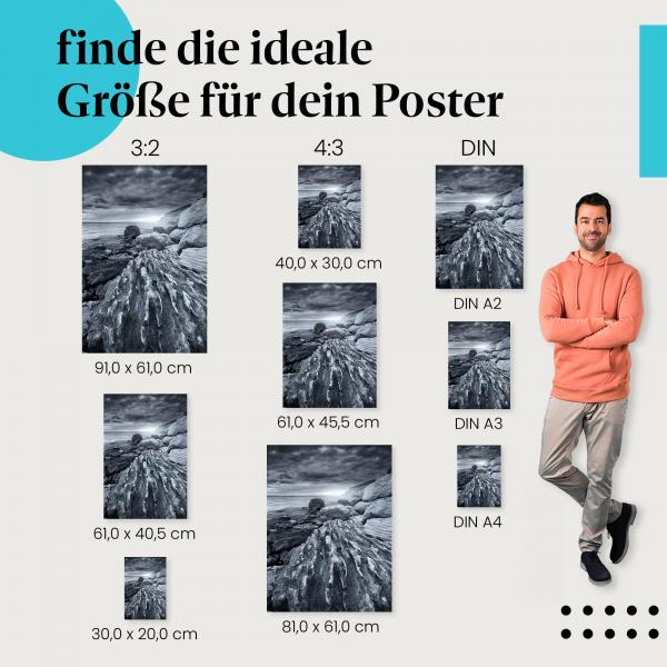 Wellen, Poster: Küste, Sturm, Wolken, dramatisch.