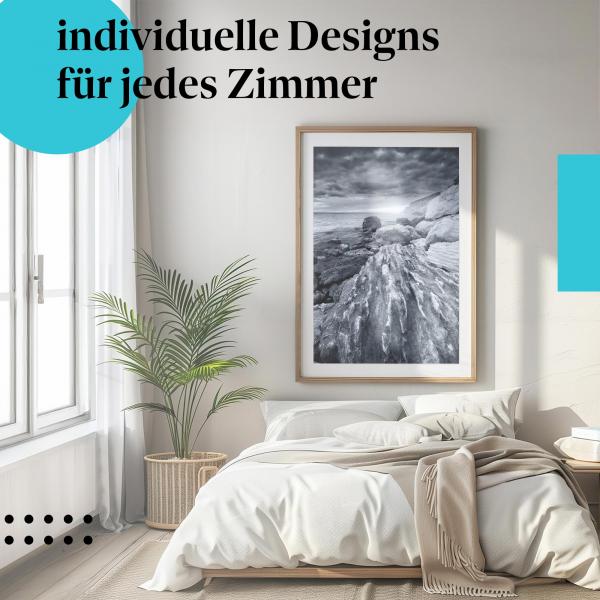 Schlafzimmer Deko: "Sturm" Poster: Die Kraft der Natur - ein beeindruckendes Motiv.