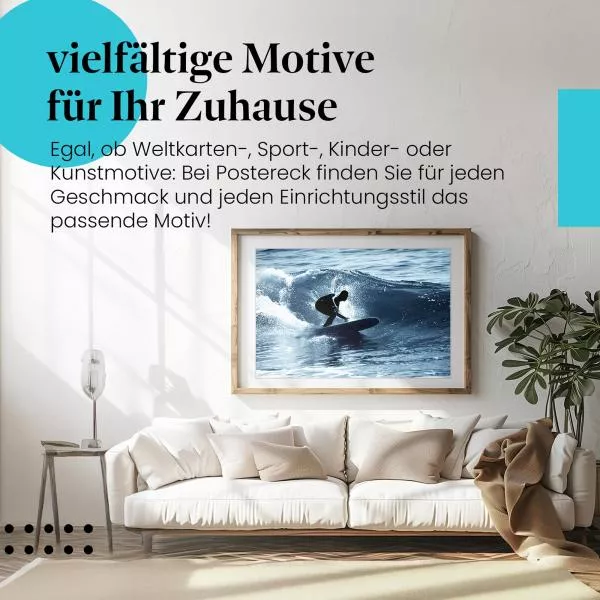 Surfen: Harmonie mit der Natur | Postereck 0186 Surfen: Harmonie mit der Natur | Postereck 0186