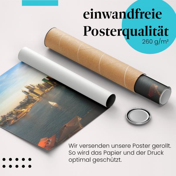 Gerolltes Poster "Sydney Harbour". Australien, sicher verpackt.