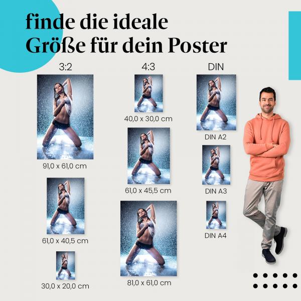 Tänzerin im Regen Poster: Ausdrucksstarke Fotografie!