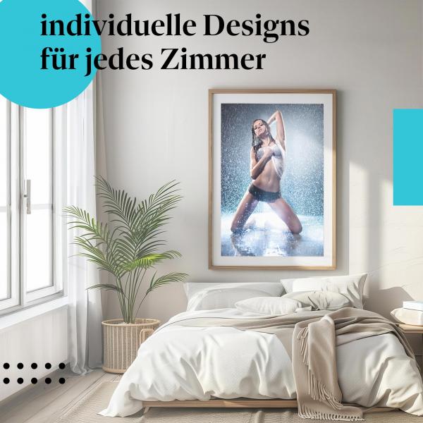 Schlafzimmer Deko: Sinnlichkeit mit "Tänzerin im Regen" Poster