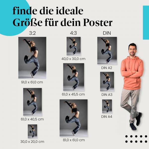 Tänzerin im Sprung Poster: Dynamische Tanzfotografie!