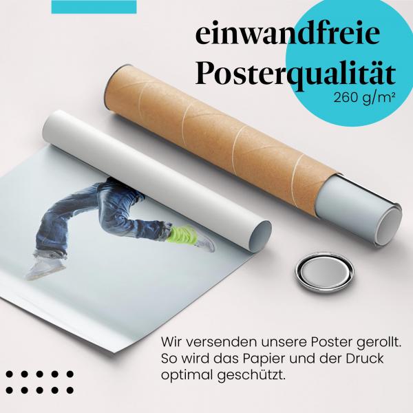 Gerolltes Poster "Tanz" - Dynamik & Ausdruckskraft, sicher verpackt.