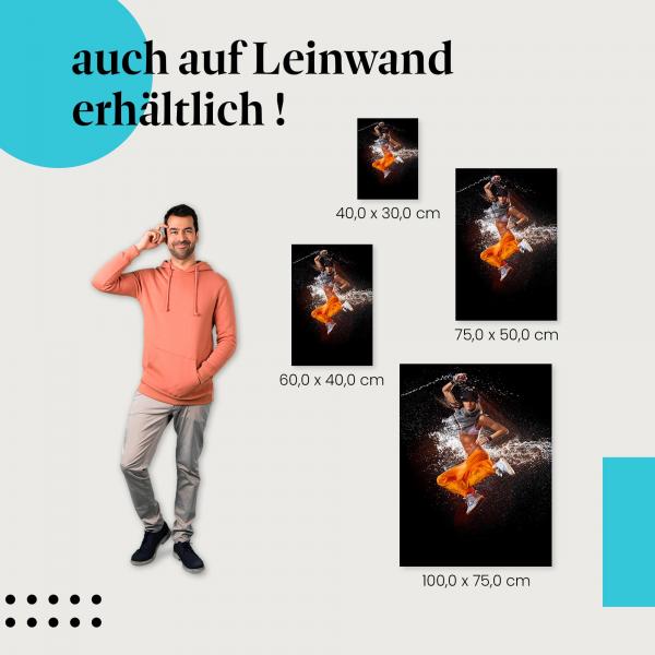 Leinwandbild "Dynamischer Tanz im Wasser": Tanz & Wasser
