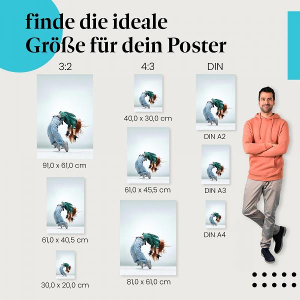 Anmutige Tänzerin Poster: Dynamische Pose - jetzt Poster bestellen!