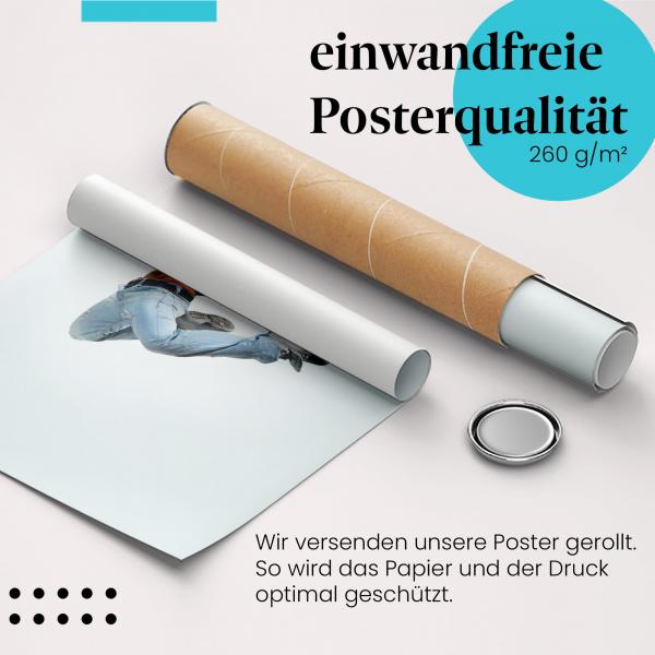"Tänzerin": Gerolltes Poster - Sprung, Energie.