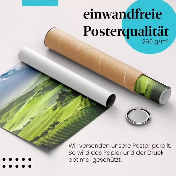 Toskana: Hügellandschaft & Zypressen | Postereck 0566 Toskana: Hügellandschaft & Zypressen | Postereck 0566