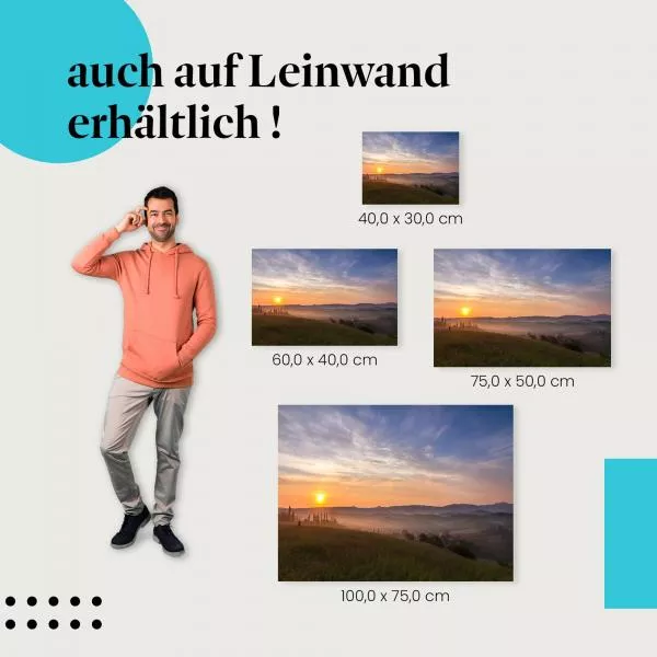 Sonnenaufgang über der Toskana | Postereck 1484 Sonnenaufgang über der Toskana | Postereck 1484