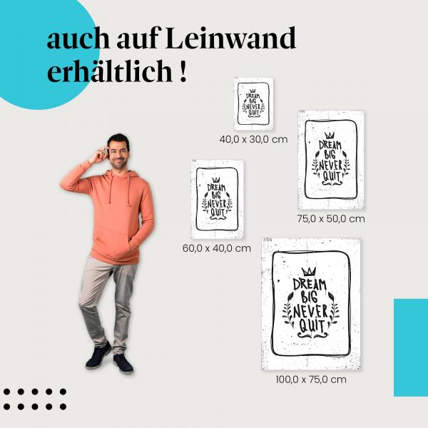 Leinwandbild "Träume Groß": Ein inspirierendes Geschenk für Träumer & Macher