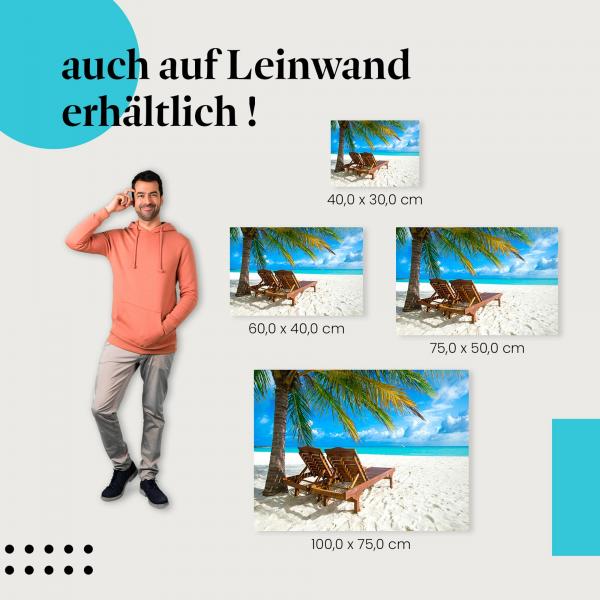 Traumstrand: Leinwandbild. Hol dir den Traumstrand nach Hause! Wähle deine Wunschgröße.