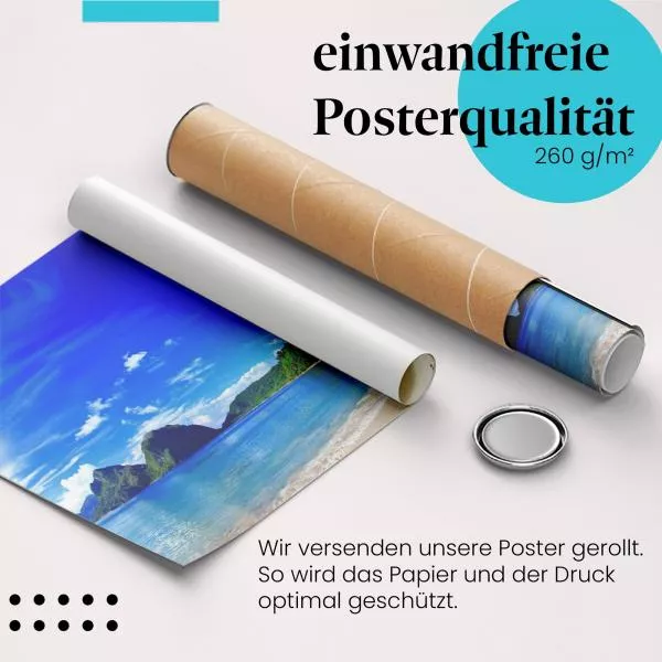 Tropischer Strand mit Palmen | Postereck 1400 Tropischer Strand mit Palmen | Postereck 1400