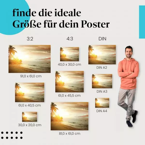 Sonnenuntergang am Strand | Postereck 2597 Sonnenuntergang am Strand | Postereck 2597