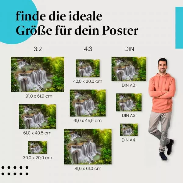 Dschungelwasserfall | Postereck 3259 Dschungelwasserfall | Postereck 3259