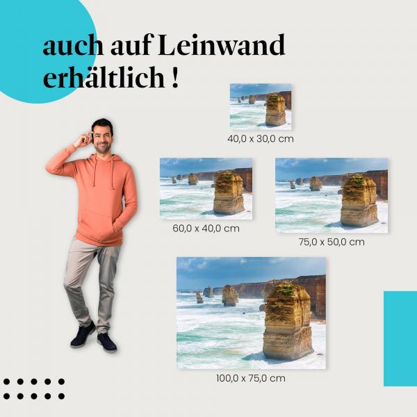 "Twelve Apostles an der Great Ocean Road" Leinwandbild. Finde die ideale Größe für dein Zuhause & setze Akzente mit Kunst!