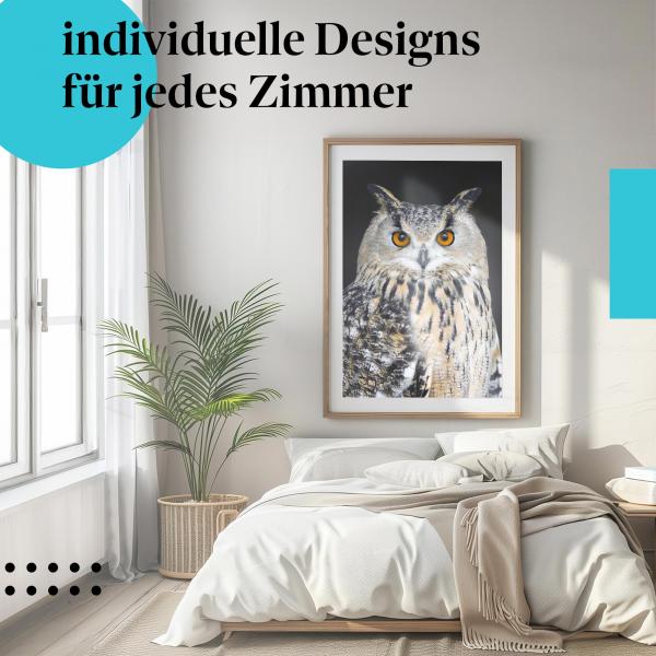 "Nachtvogel": Kunstdruck - Deko für Naturliebhaber & Vogel-Fans.