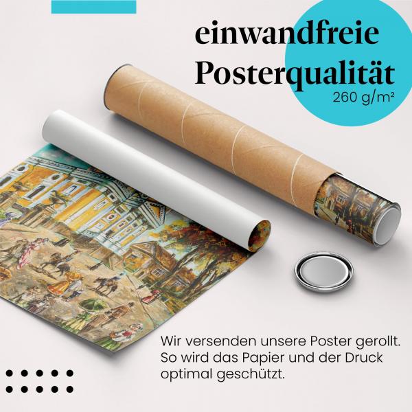 "Kirche": Gerolltes Poster - historisch, Ungarn.