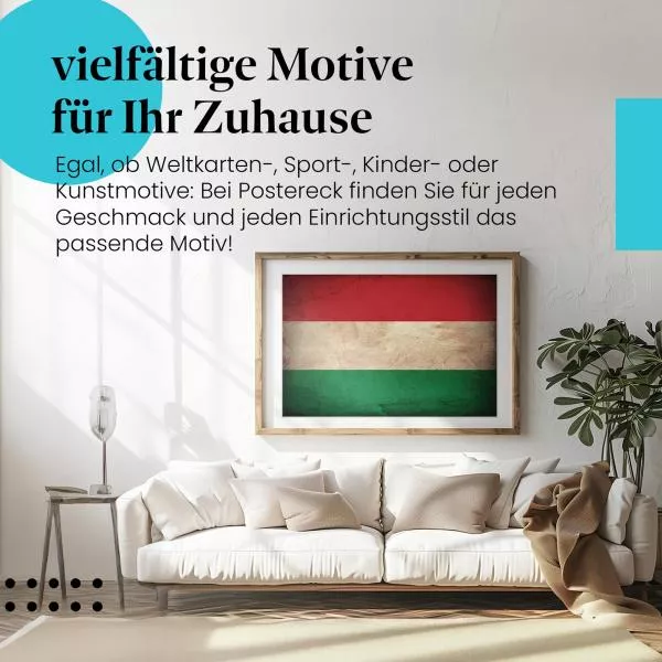 Ungarn: Vintage Flagge, Stärke & Hoffnung | Postereck 0319 Ungarn: Vintage Flagge, Stärke & Hoffnung | Postereck 0319