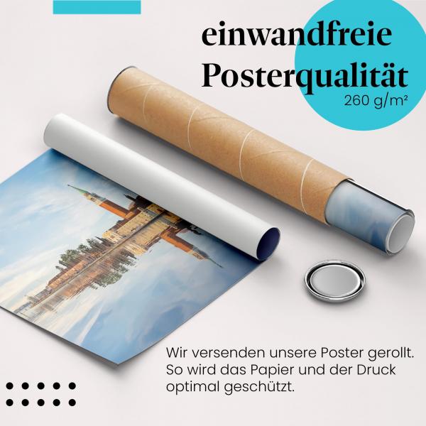 Gerolltes Poster "Venedig Sonnenaufgang". Italienisches Flair, sicher verpackt.
