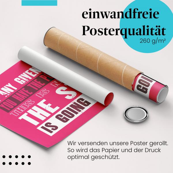 Gerolltes Poster "Schreibe deine Geschichte neu".