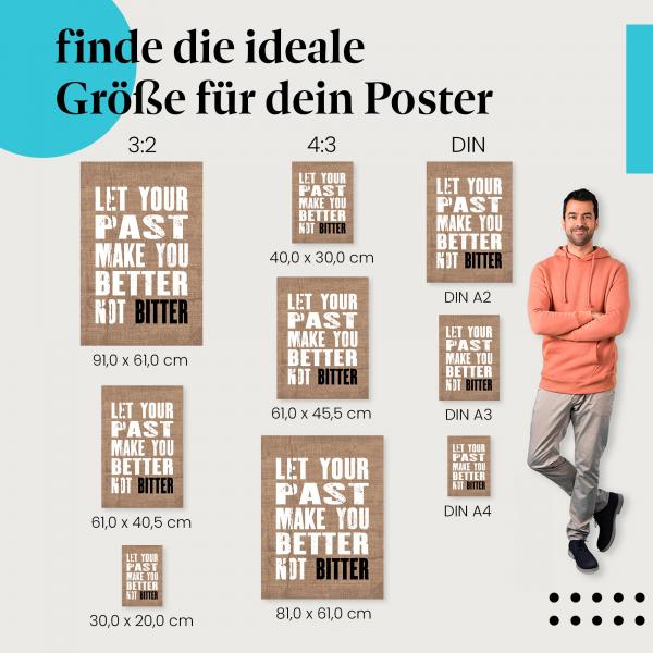 "Lass deine Vergangenheit dich stärken": Poster - Inspiration & Motivation