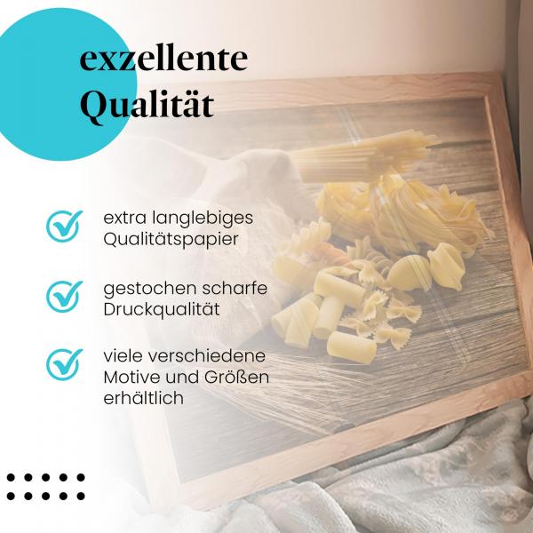 Gerahmtes Wandbild "Pasta". Hochwertig gedruckt, langlebig. Verschiedene Motive & Größen erhältlich.