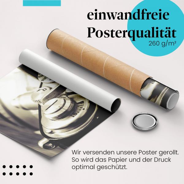 "Alte Kamera": Gerolltes Poster - Nahaufnahme, Nostalgie.