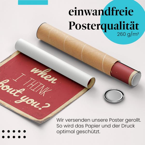 Gerolltes Poster "Kannst du mich fühlen?", Liebe.