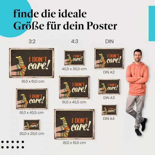 "Ist mir egal!": Vintage Schild & Socken | Postereck 0759 "Ist mir egal!": Vintage Schild & Socken | Postereck 0759