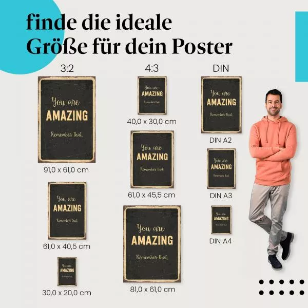 Vintage-Schild: "You are AMAZING" | Postereck 0849 Vintage-Schild: "You are AMAZING" | Postereck 0849