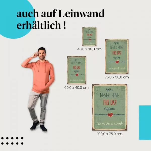 Vintage-Schild: "Sorge dafür, dass er zählt" | Postereck 0854 Vintage-Schild: "Sorge dafür, dass er zählt" | Postereck 0854