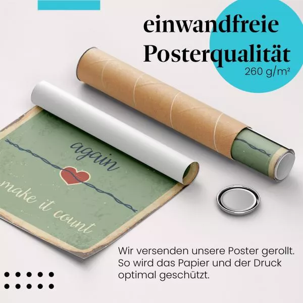 Vintage-Schild: "Sorge dafür, dass er zählt" | Postereck 0854 Vintage-Schild: "Sorge dafür, dass er zählt" | Postereck 0854