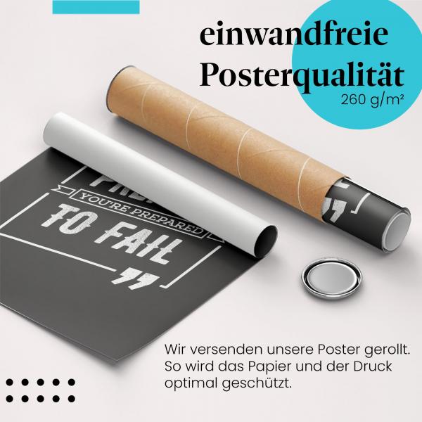 "Vorbereitung": Gerolltes Poster, Fehlschläge vermeiden.