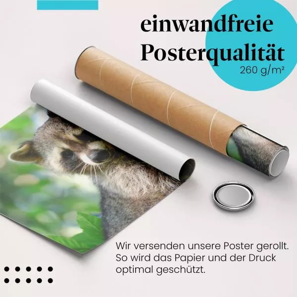 Neugieriger Waschbär | Postereck 2954 Neugieriger Waschbär | Postereck 2954
