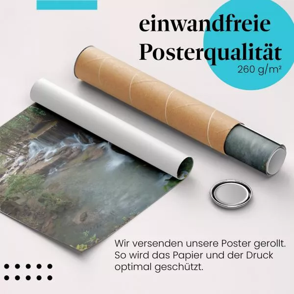 Wasserfall im Dschungel: Naturparadies | Postereck 0800 Wasserfall im Dschungel: Naturparadies | Postereck 0800