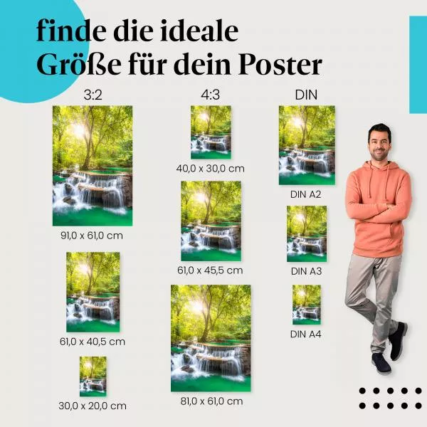 Märchenhafter Wasserfall | Postereck 3599 Märchenhafter Wasserfall | Postereck 3599