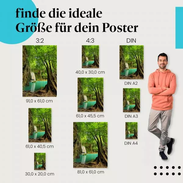 Wasserfall: Grüner Dschungel | Postereck 1860 Wasserfall: Grüner Dschungel | Postereck 1860
