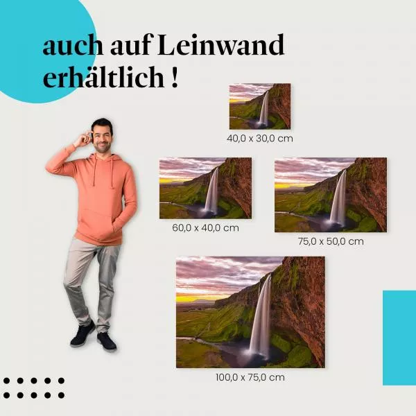 Majestätischer Wasserfall im Morgenlicht | Postereck 0552 Majestätischer Wasserfall im Morgenlicht | Postereck 0552