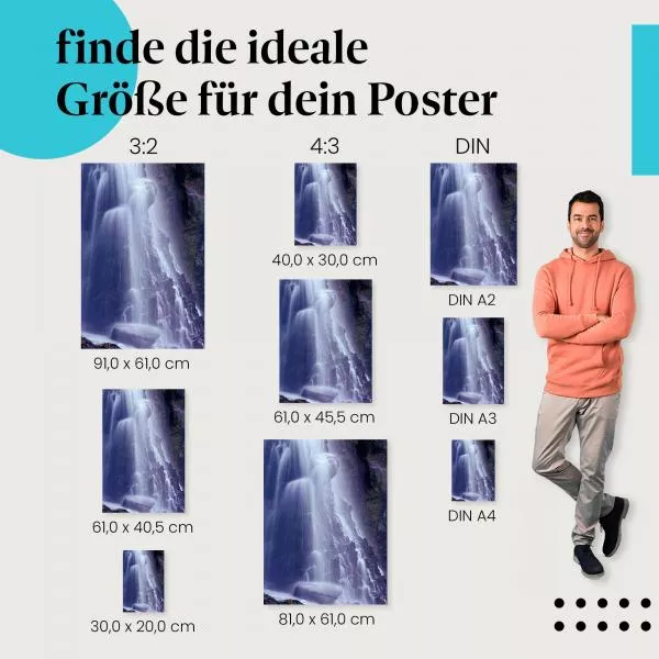 Wasserfall: Tosende Wassermassen | Postereck 0250 Wasserfall: Tosende Wassermassen | Postereck 0250