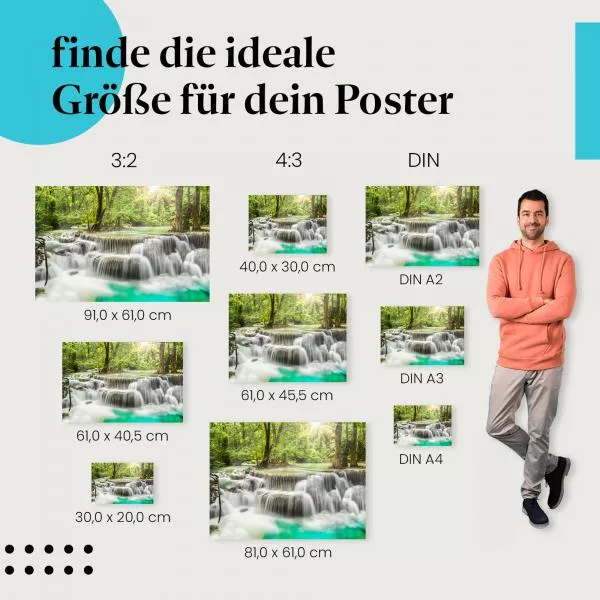 Wasserfall im Regenwald | Postereck 3244 Wasserfall im Regenwald | Postereck 3244