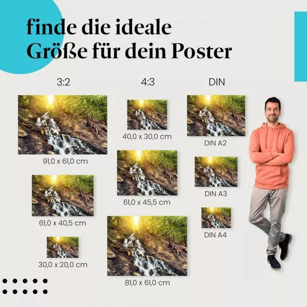 Wasserfall im Wald | Postereck 2564 Wasserfall im Wald | Postereck 2564