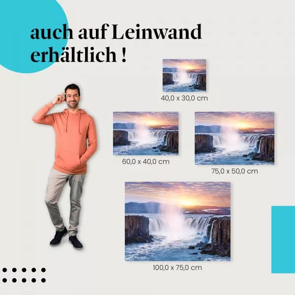 Wasserfall bei Sonnenuntergang | Postereck 3448 Wasserfall bei Sonnenuntergang | Postereck 3448