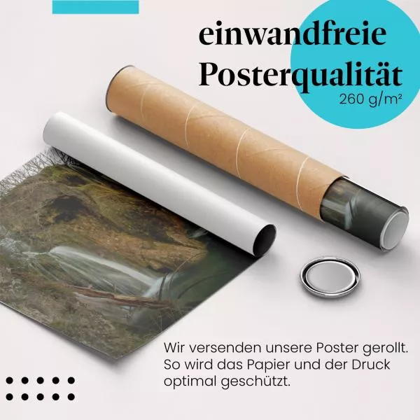 Versteckter Wasserfall: Ruhe & Schönheit | Postereck 0409 Versteckter Wasserfall: Ruhe & Schönheit | Postereck 0409