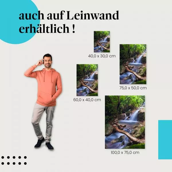 Tropischer Wasserfall: Idylle & Vegetation | Postereck 0651 Tropischer Wasserfall: Idylle & Vegetation | Postereck 0651