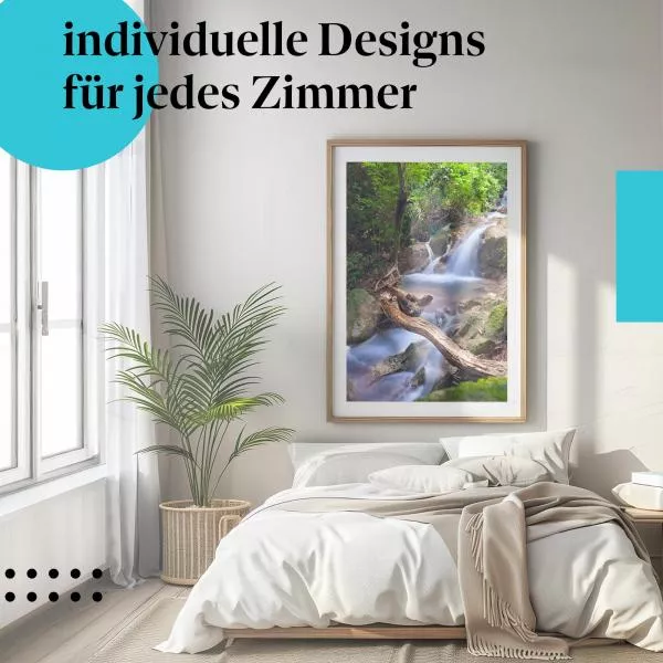 Tropischer Wasserfall: Idylle & Vegetation | Postereck 0651 Tropischer Wasserfall: Idylle & Vegetation | Postereck 0651